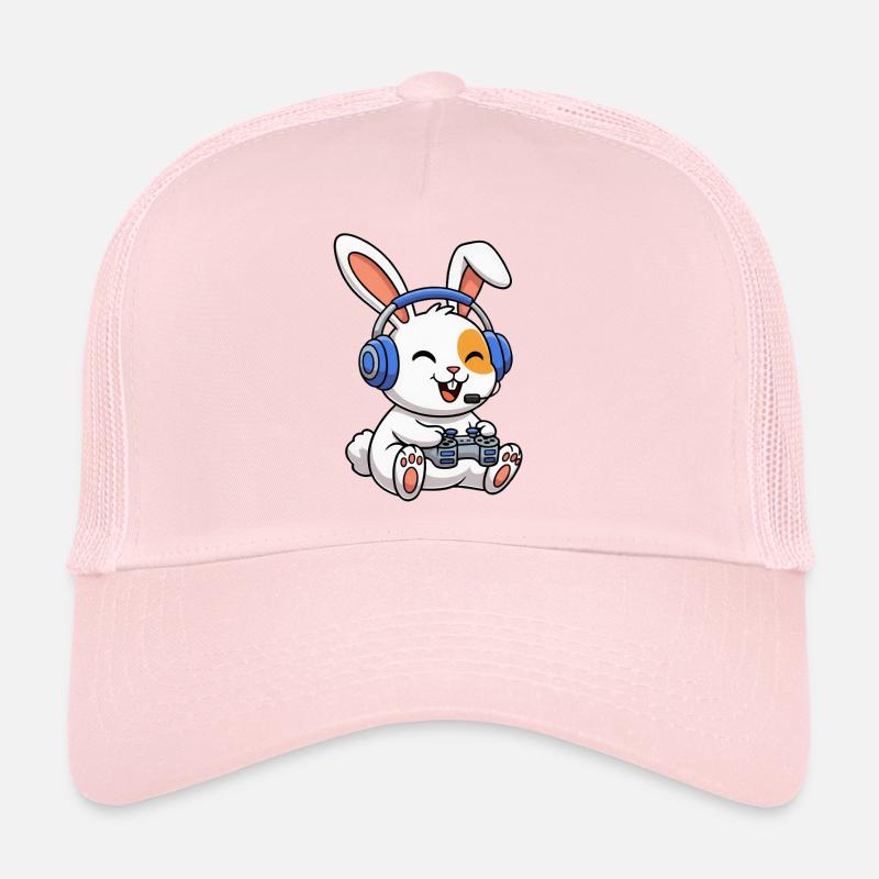 Lapins jouant à des jeux Casquette trucker 