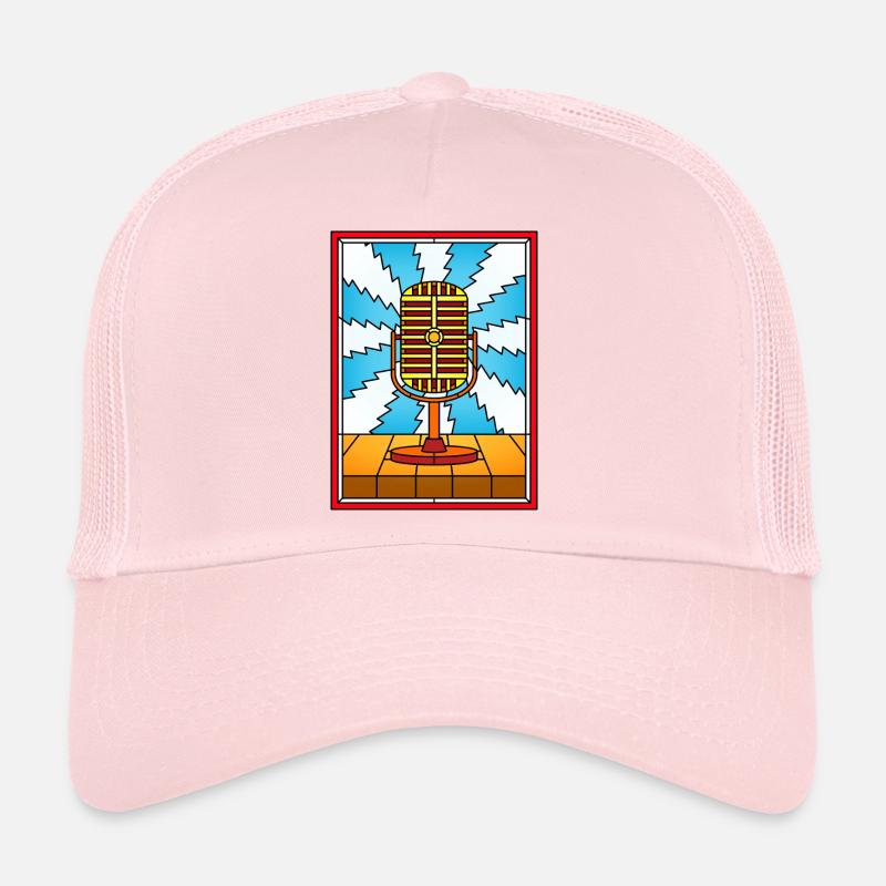 Vitrail Rétro Microphone Casquette trucker 