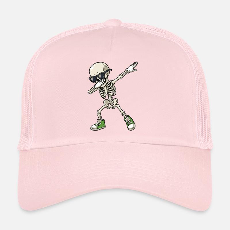 Dab Skeleton Cartoon Trucker Cap