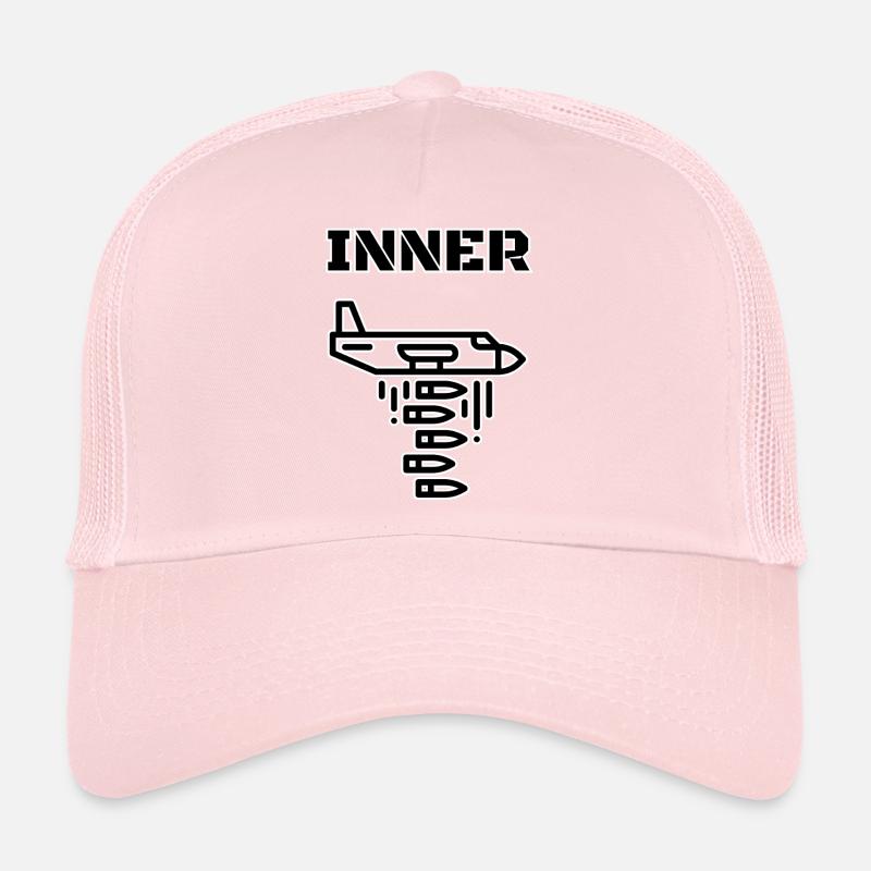 Innerer Krieg – Grafikdesign von Flugzeugbomben Trucker Cap