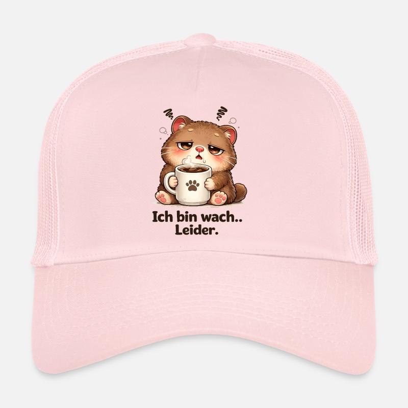 Cuddly Kitten Coffee Tired Trucker Cap
