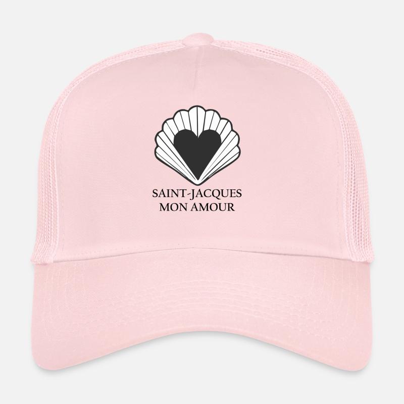 Coeur dans coquille Saint Jacques Casquette trucker 