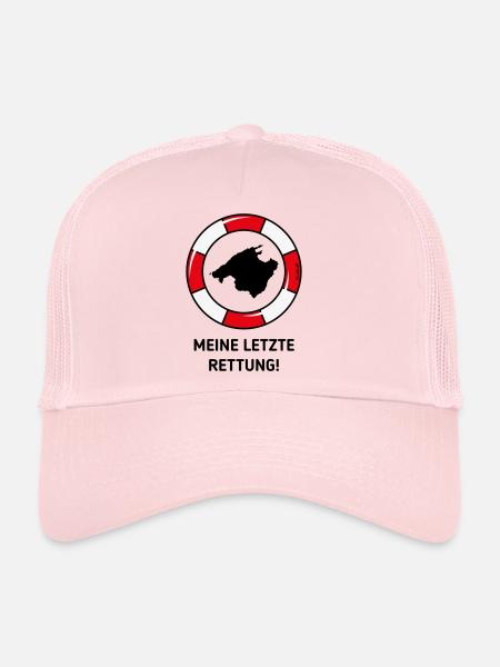 Meine Letzte Rettung! (Mallorca / Urlaub / POS 3C) - Trucker Cap - Hellrosa - Vorne