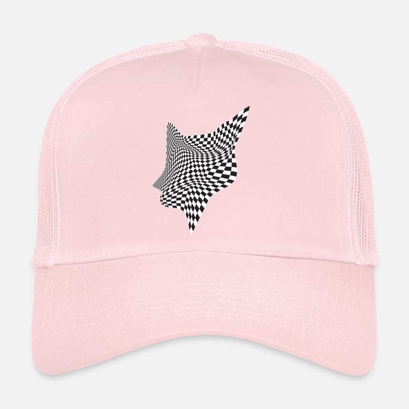 Flux à damier déformé Casquette trucker 