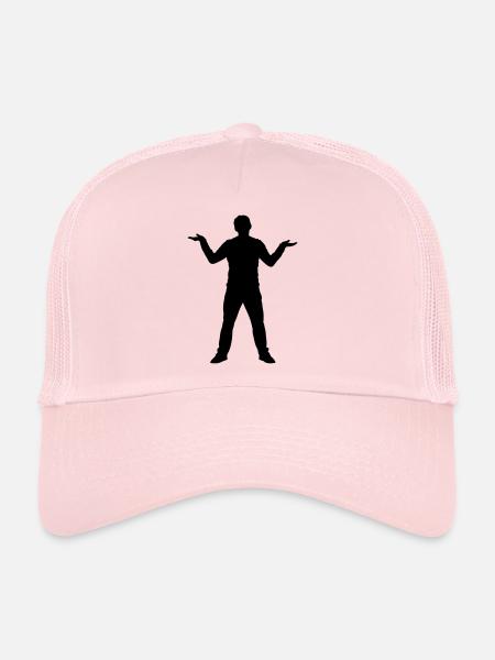 Man - Stupidity - Trucker Cap - pale pink - Front