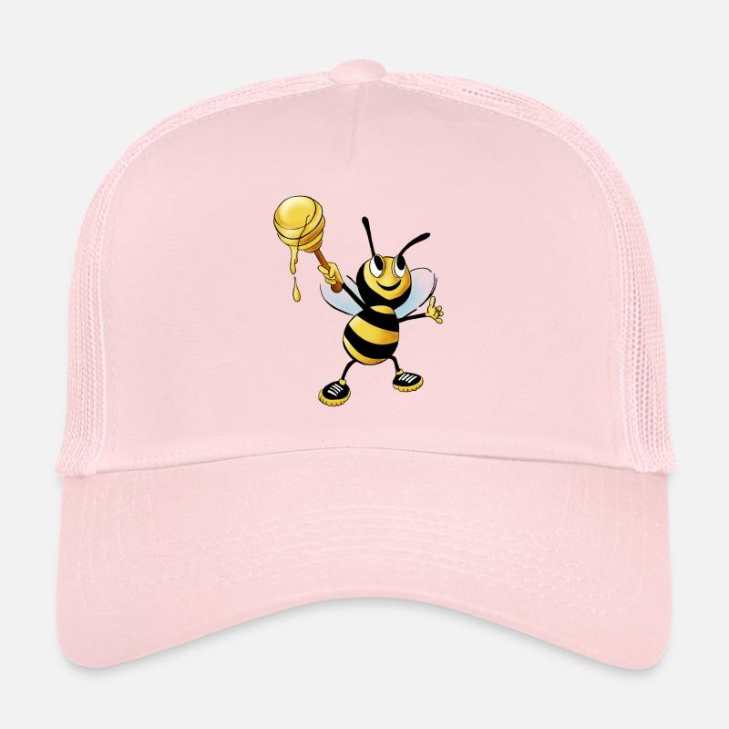 honey bee - Trucker Cap - pale pink