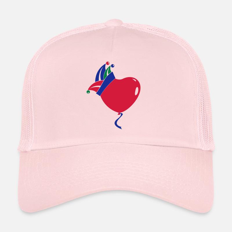 Fasching Karneval Narrenkappe Herz Luftballon Trucker Cap