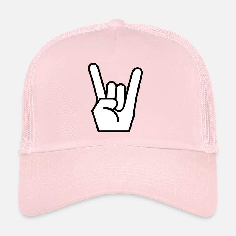Rock & Roll - Casquette trucker  - rose pâle