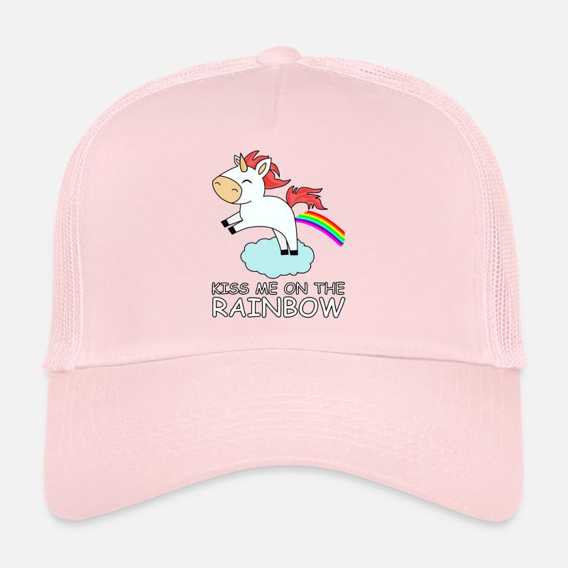 kiss me on the rainbow einhorn regenbogen niedlich Trucker Cap
