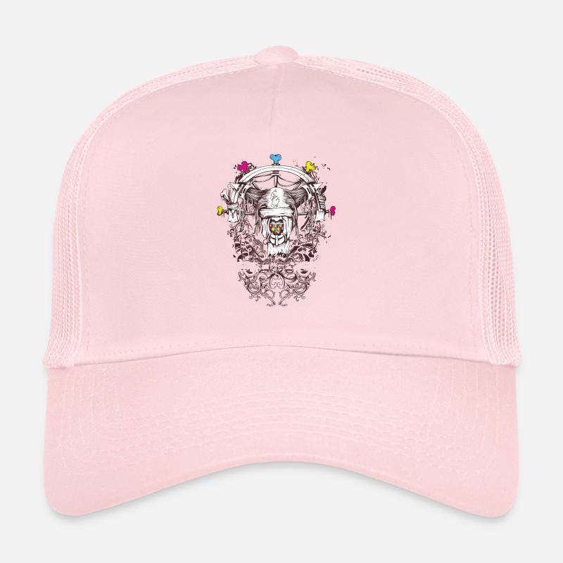 Abstrakte Kunst - Fabelwesen - Trucker Cap - Hellrosa
