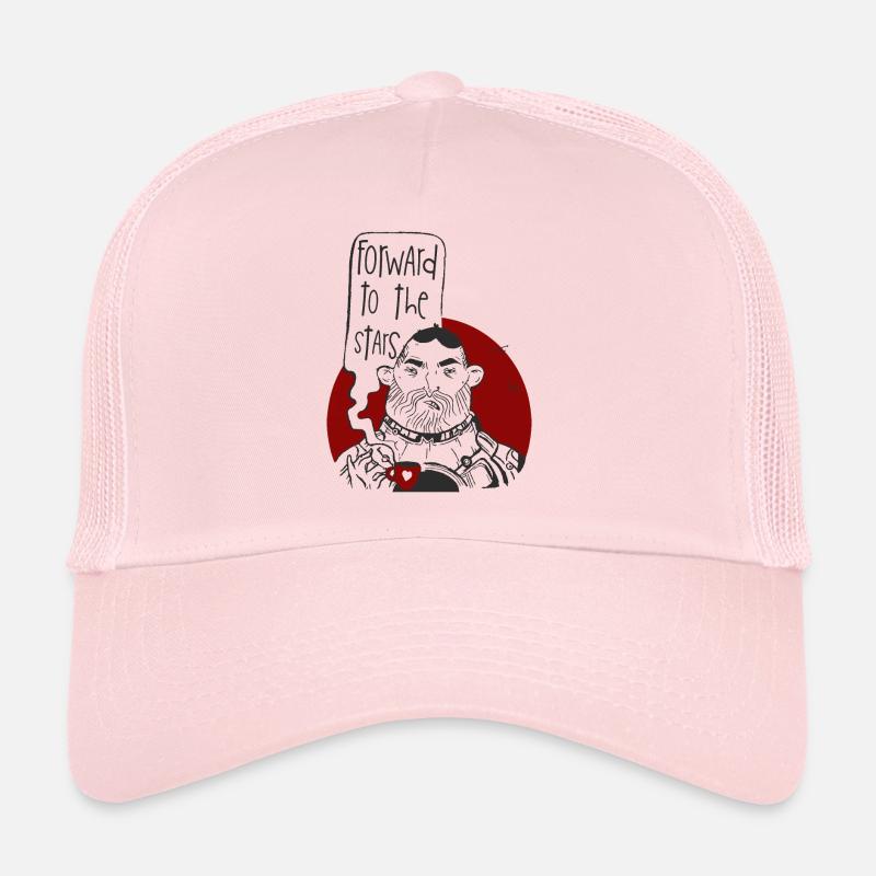 Kosmonaut mit dem Kaffee - Trucker Cap - Hellrosa
