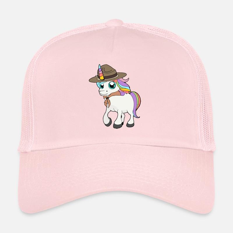 Pfadfinder Einhorn Regenbogen - Scout Unicorn - Trucker Cap - Hellrosa