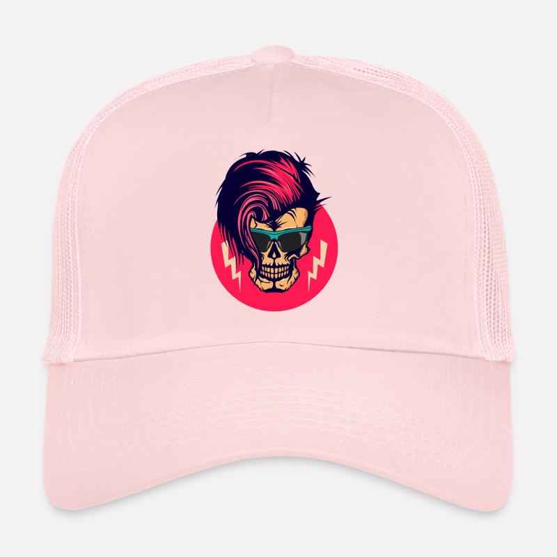 Kopf des Todes Hipster Punk Schädel Schädel Eclair Frisur Trucker Cap