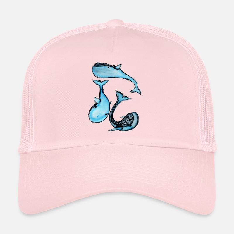 Baleine - Casquette trucker  - rose pâle