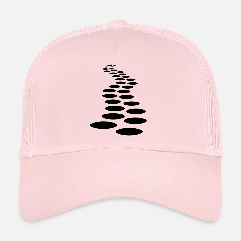 foot imprint path path line line row art pun Trucker Cap