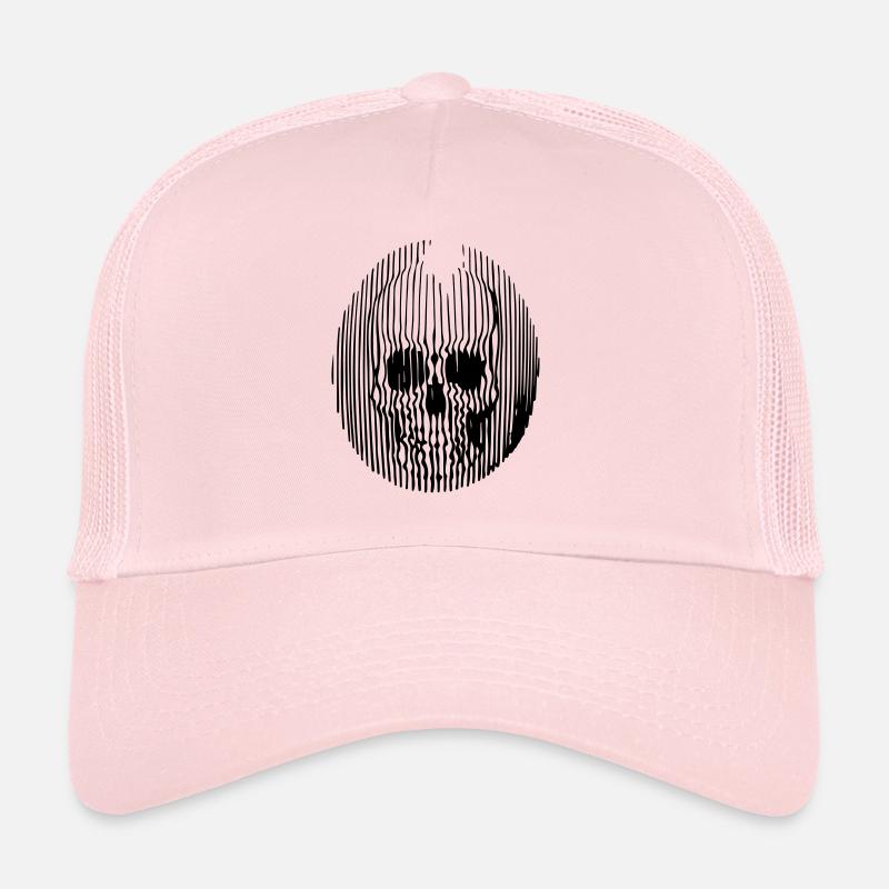 Schädel-Linien - Trucker Cap - Hellrosa