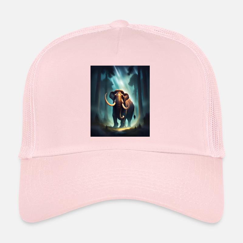 Mammouth dans une forêt Casquette trucker 