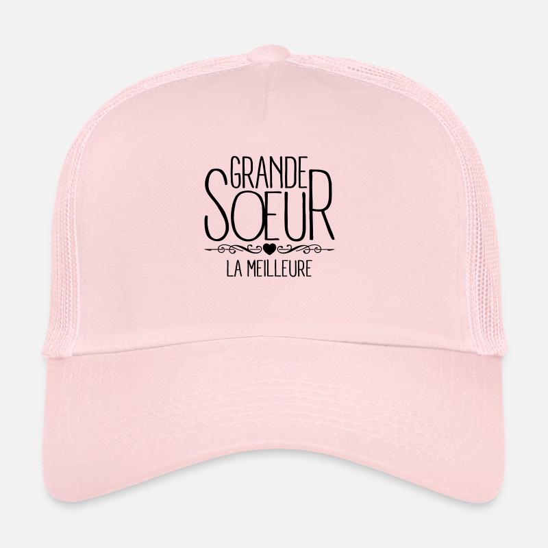 Grande Soeur - Casquette trucker  - rose pâle