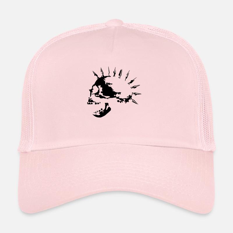 spike_skull_c_1c Trucker Cap