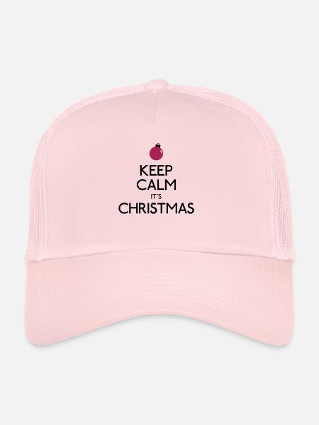 keep calm christmas - Casquette trucker  - rose pâle - Devant