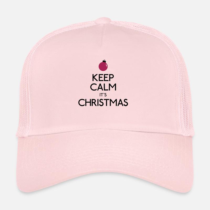 keep calm its christmas Trucker Cap