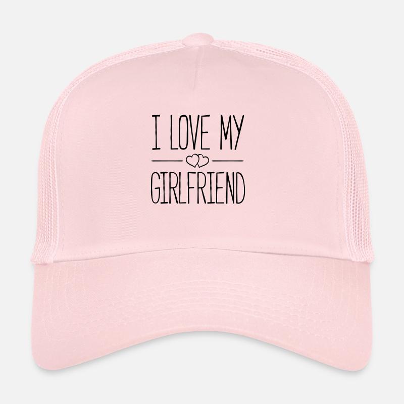 i love my girlfriend hearts Trucker Cap
