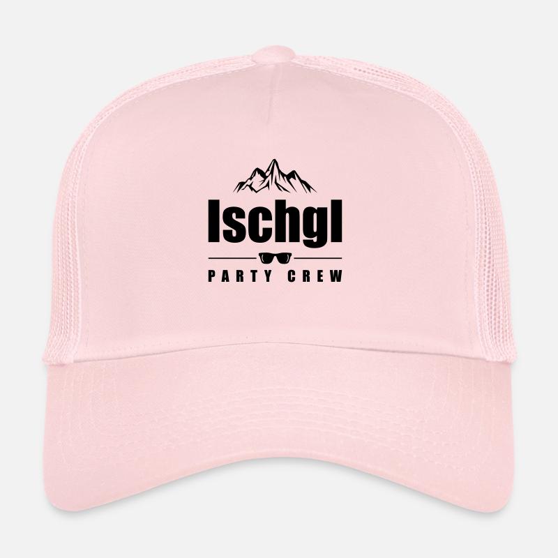 ischgl party crew - Trucker Cap - Hellrosa