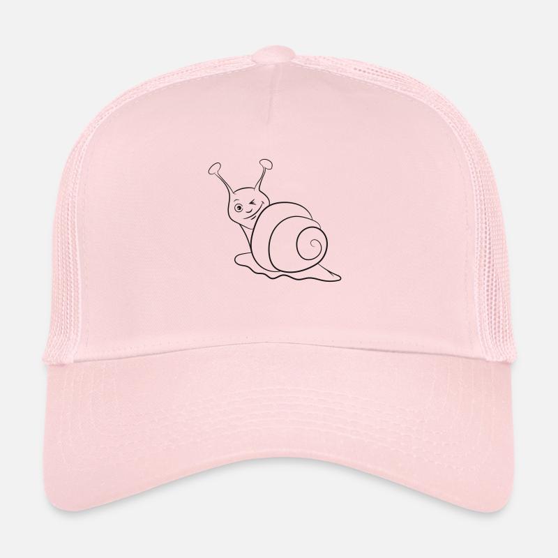 Snail funny wink - Trucker Cap - pale pink