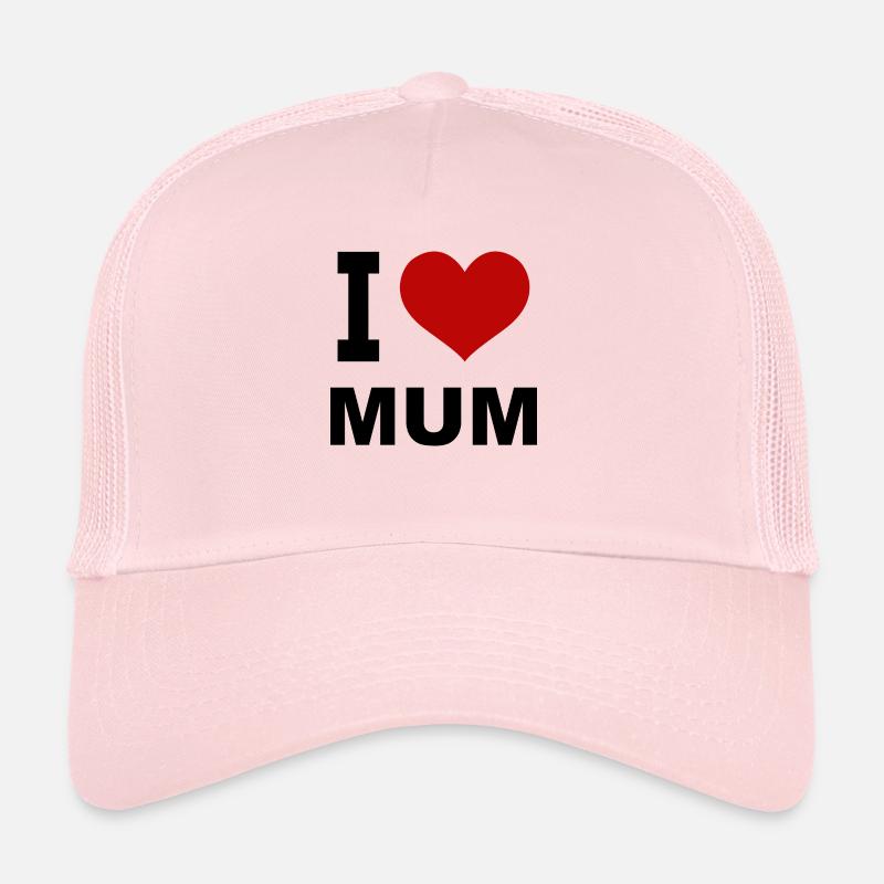 I love Mum - Trucker Cap - pale pink