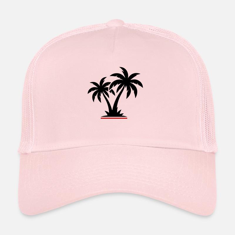 Icône de plage de palmiers Casquette trucker 