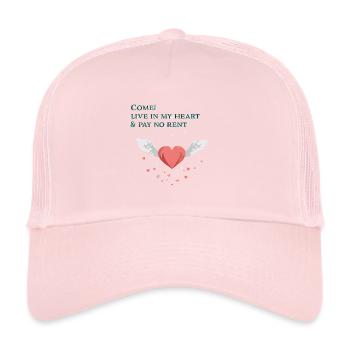 Rent-free heart to give away - Trucker Cap - pale pink - Front