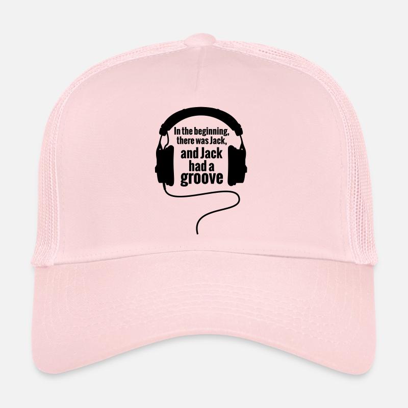 In The Groove begnning Jack Techno Headphones - Trucker Cap - pale pink