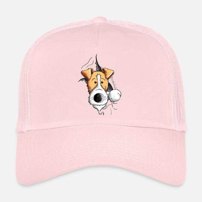 Finn The Fox terrier - Trucker Cap - pale pink
