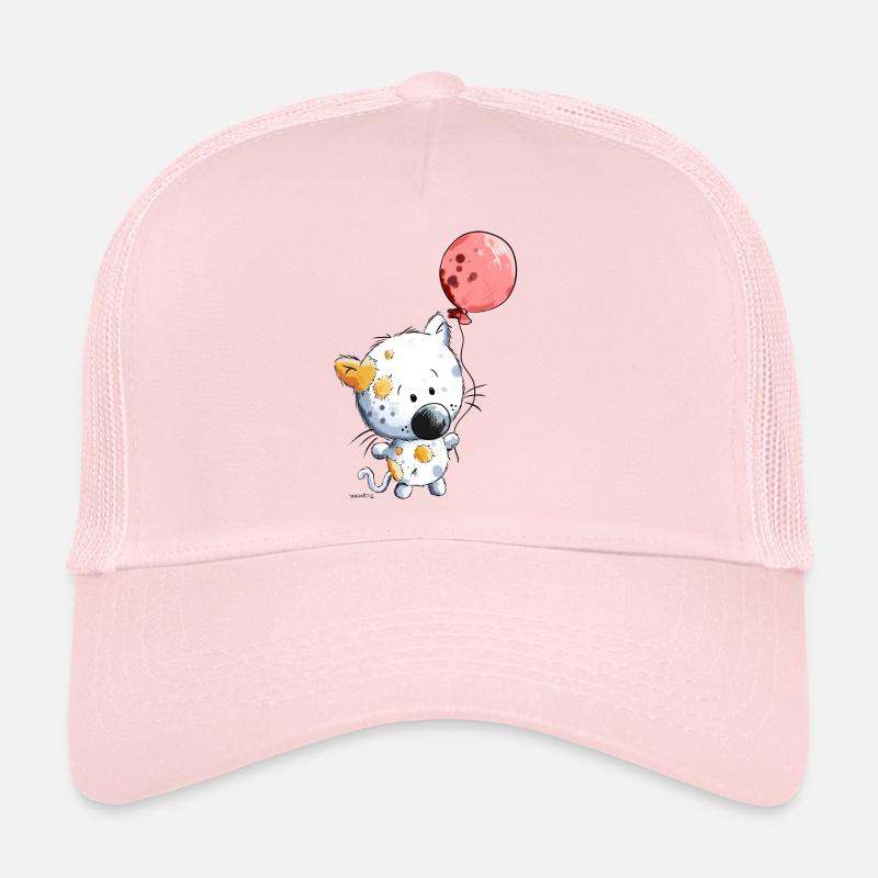 Katze mit Ballon - Trucker Cap - Hellrosa