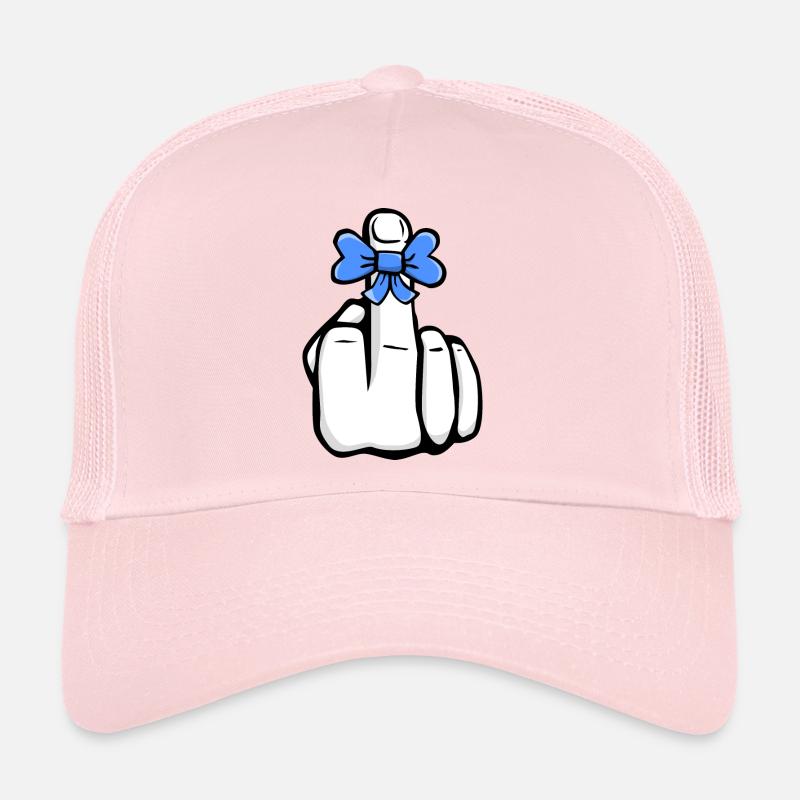 Fuck You! Middle finger! Bow cute cool icon Trucker Cap