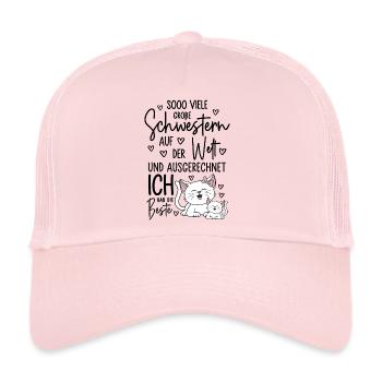 So viele Schwestern Katzen Beste Große Schwester - Trucker Cap - Hellrosa - Vorne