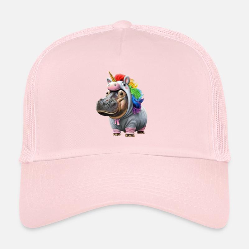 Licorne hippopotame Casquette trucker 
