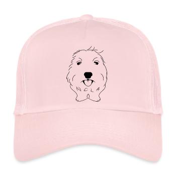 Chien Nola - Casquette trucker  - rose pâle - Devant
