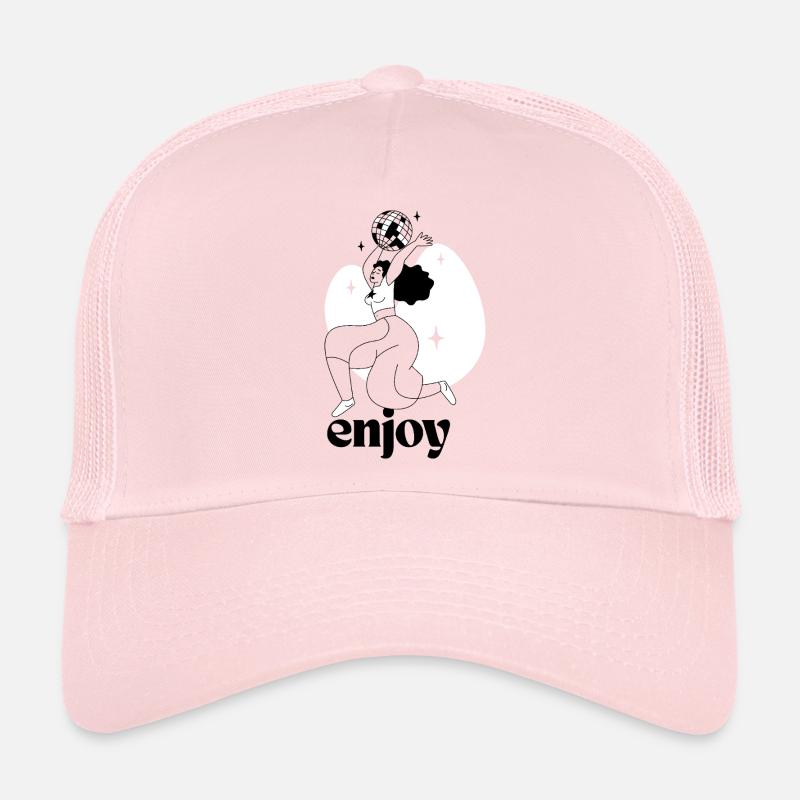 Fille dansante avec lune et étoiles Design Casquette trucker 