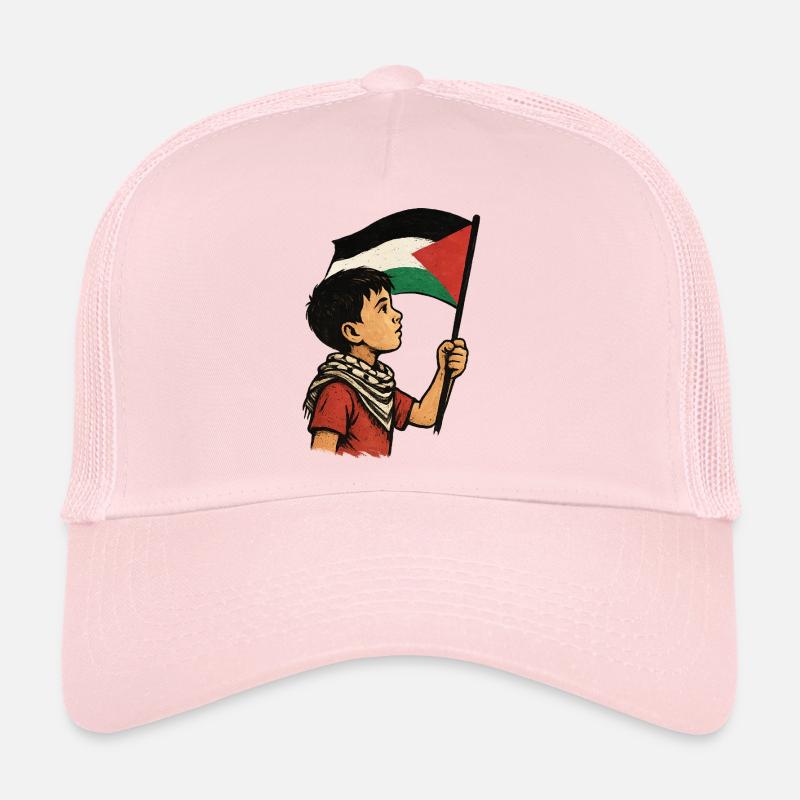 Junge mit der Flagge – Stimme der Unschuld Trucker Cap