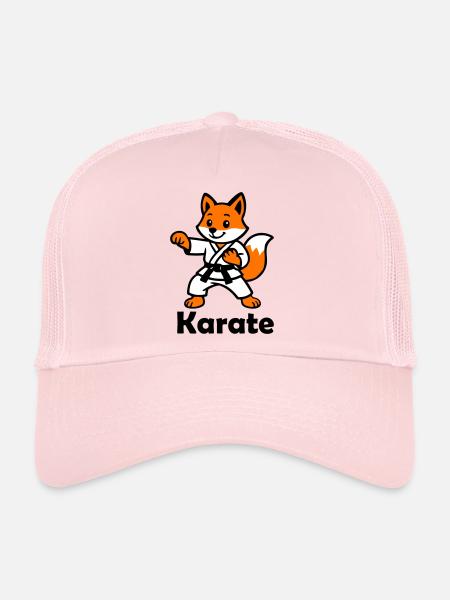 Karate Fox - Trucker Cap - pale pink - Front