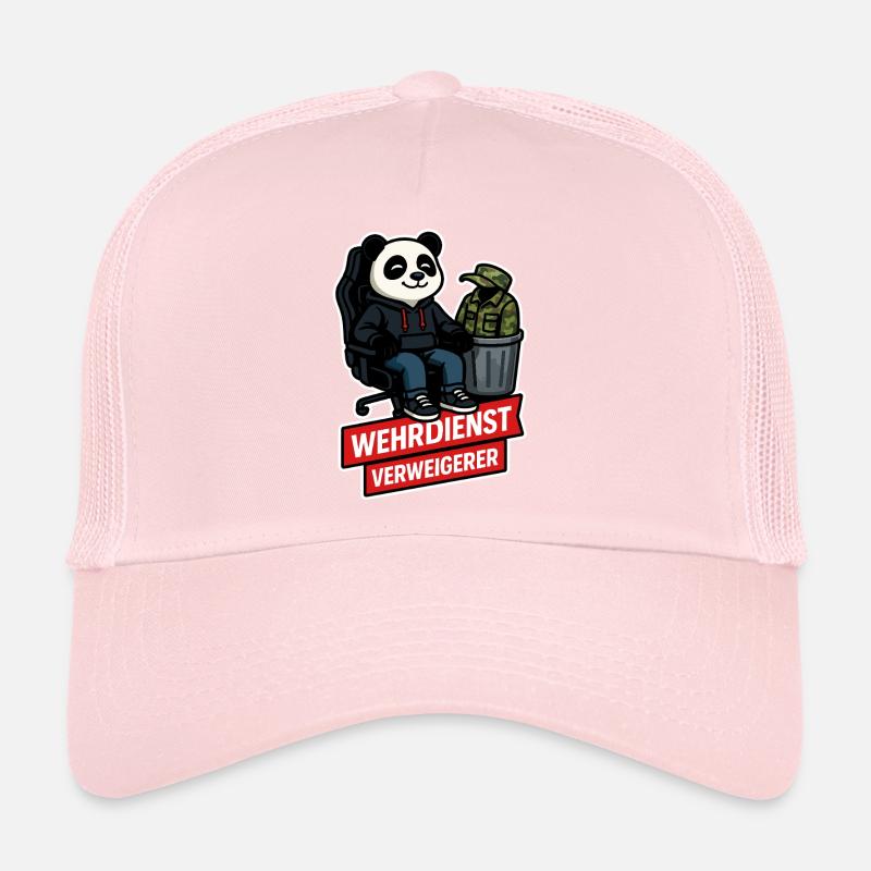 Refuser le service militaire Panda Peace Design Casquette trucker 