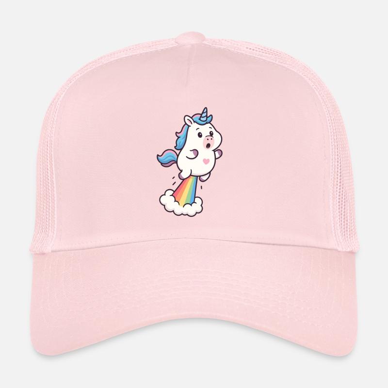 Magisches Einhorn – Niedlicher und Regenbogen-Humor - Trucker Cap - Hellrosa