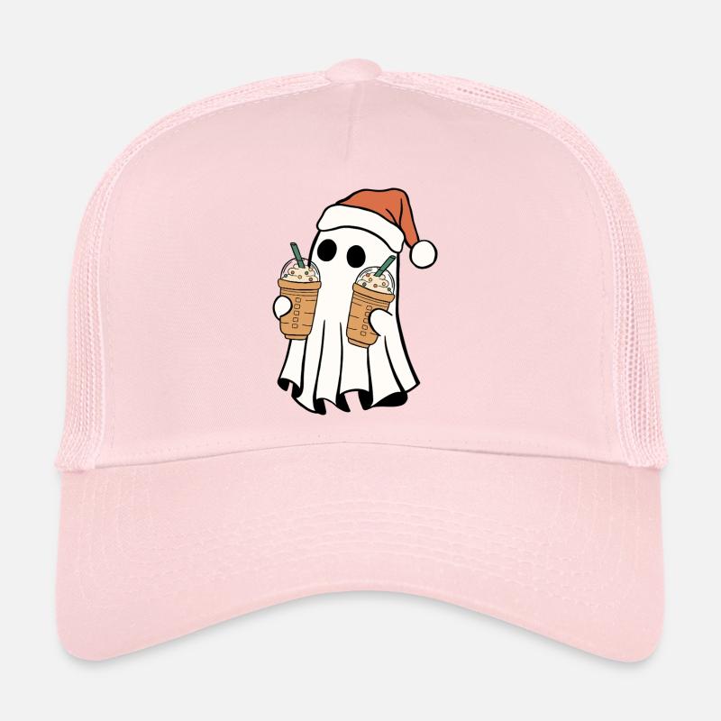 Frohe Weihnachten Geist Bubble Tea Weihnachtsmütze Trucker Cap