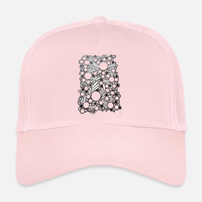 Leaf Blowing Lace Pattern Trucker Cap