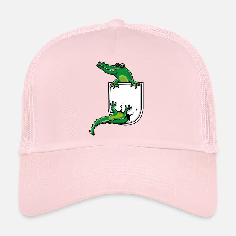 Crocodile dans la poche de la chemise Casquette trucker 
