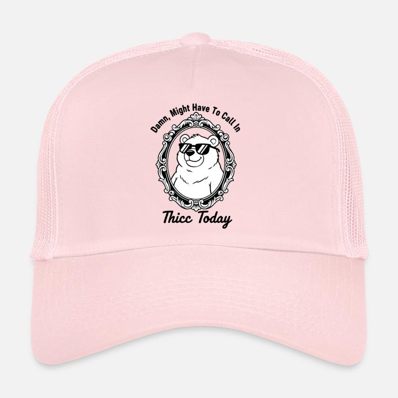 Chill Bear dans un cadre orné - Casquette trucker - rose pâle