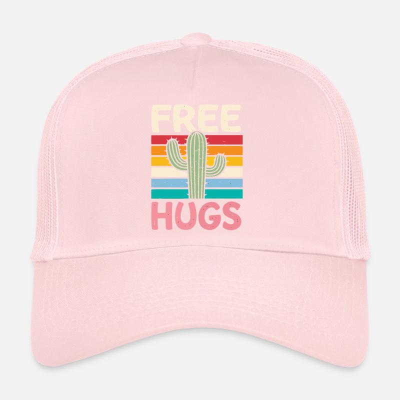 Cactus Arc-en-Ciel Free Hugs Casquette trucker 