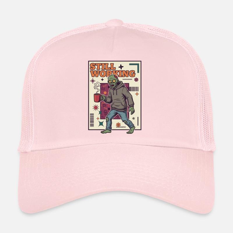 Noch am Arbeiten Zombie Kaffee-Kraft Trucker Cap