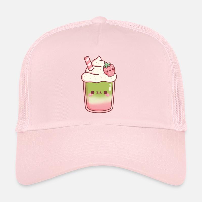 Mixa glacé et fraise latte mignon Casquette trucker 